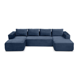 U-Shaped Modular Sectional Sofa with Chaise Lounge