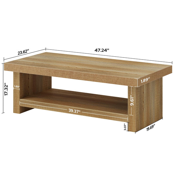 47" Rectangle Coffee Table with Storage