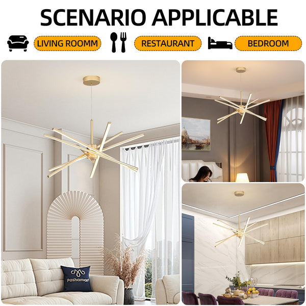 33-Inch Dimmable Sputnik LED Chandelier