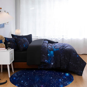 Galaxy Comforter Set – Twin Size, 6-Piece Bedding Set