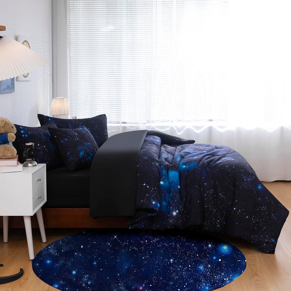 Galaxy Comforter Set – Twin Size, 6-Piece Bedding Set
