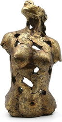 Abstract Female Bust Sculpture with Butterflies