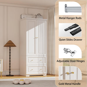 Bedroom Wardrobe Closet with Drawers