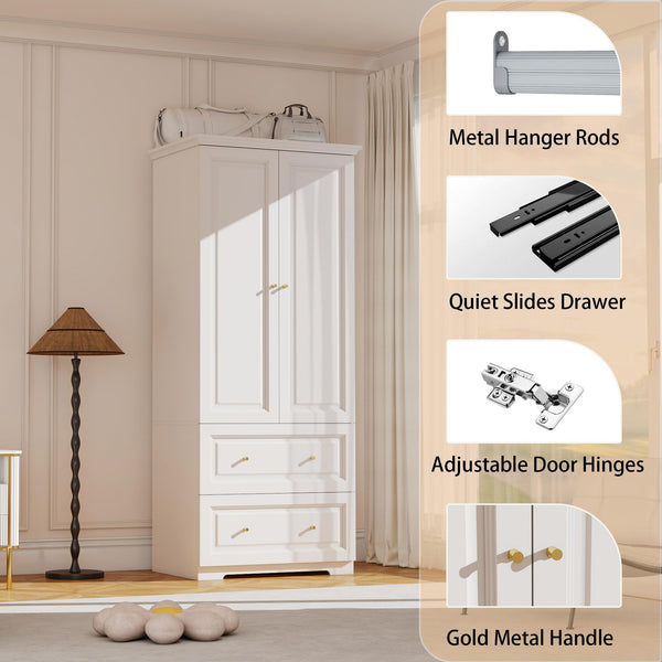Bedroom Wardrobe Closet with Drawers