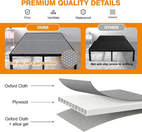 Bunkie Board with Anti-Slip Base – King, Full & Twin Sizes