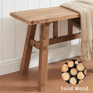 Solid Wood Farmhouse Entryway Bench