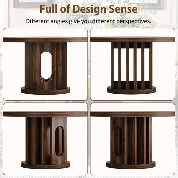 31.5" Round Coffee Table – Walnut
