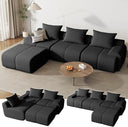 114" Modular Sectional Sofa with Ottoman