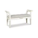 Tufted Accent Bench with Scrolled Arms