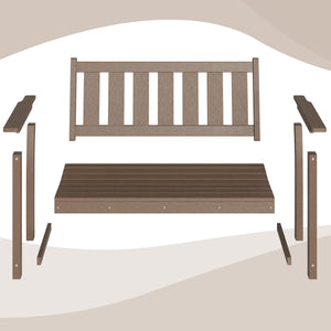 HDPE Outdoor Garden Bench – 2-Person Weatherproof Patio Bench