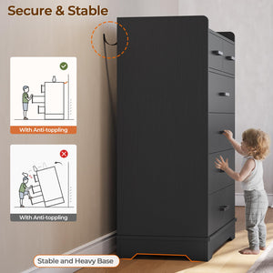 6-Drawer Vertical Dresser – Engineered Wood Storage Chest