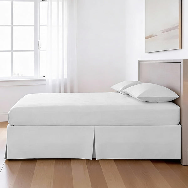 Wrap-Around Bed Skirt with Split Corners & 15-Inch Drop