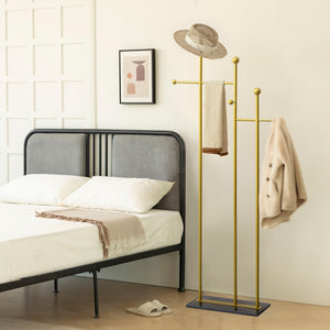 Freestanding Coat Rack with Marble Base