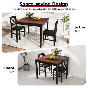 3-Piece Mid-Century Modern Dining Set for 2