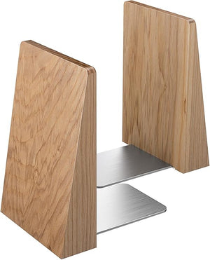 Wooden Bookends with Non-Slip Base