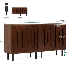 59" Sideboard Buffet Cabinet with Adjustable Shelves