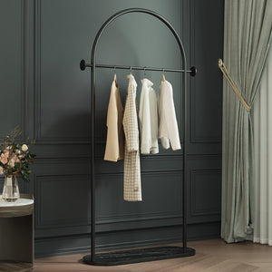Arched Garment Rack with Marble Base