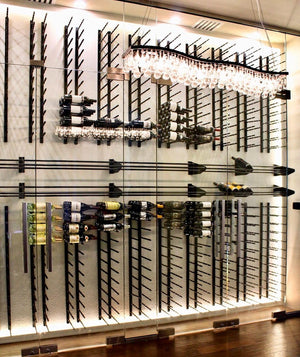 Wall Mounted Metal Wine Rack – 12 Bottle Modular Display