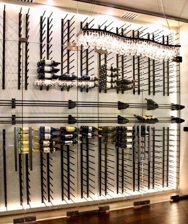 Wall Mounted Metal Wine Rack – 12 Bottle Modular Display