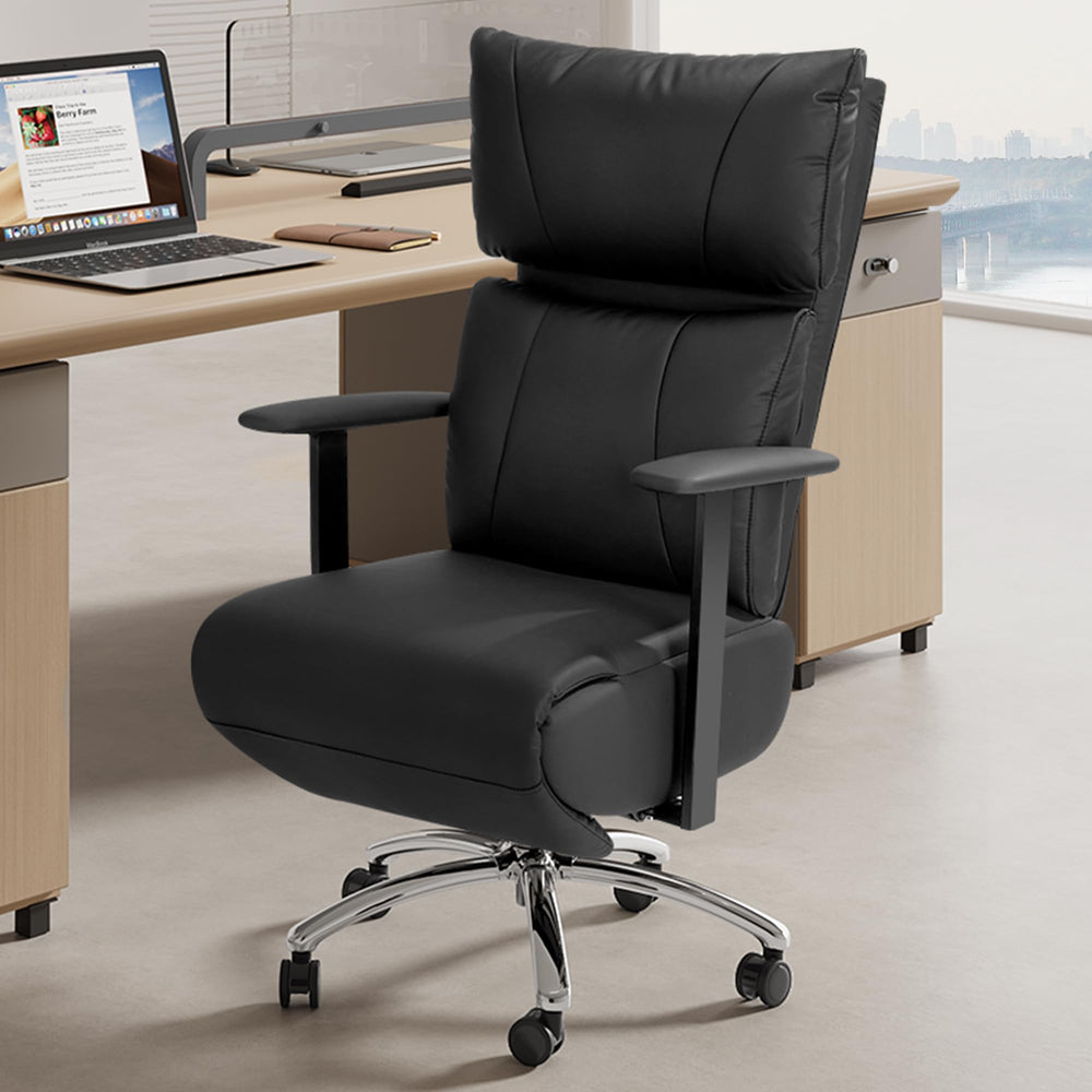 Reclining Office Chair with Footrest & Adjustable Headrest