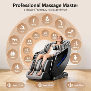 4D Full Body Massage Chair with SL-Track & Zero Gravity