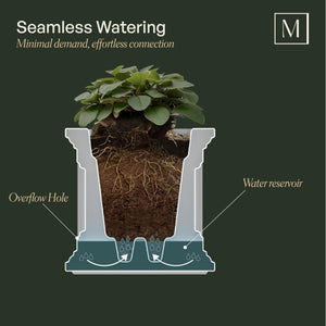16-Inch Square Self-Watering Planter