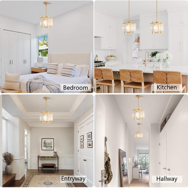 Crystal Pendant Light – Kitchen Island & Dining Room