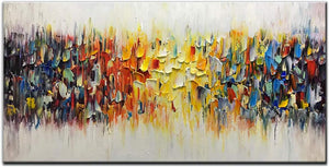 Abstract Knife Oil Painting – Hand Painted Textured Wall Art