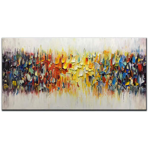 Abstract Knife Oil Painting – Hand Painted Textured Wall Art