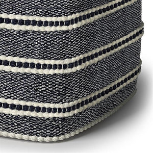 Square Woven Polyester Indoor & Outdoor Pouf – Water Resistant