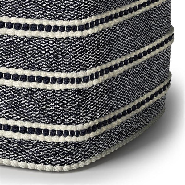Square Woven Polyester Indoor & Outdoor Pouf – Water Resistant