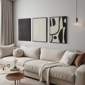 Framed Abstract Wall Art Set – 3 Piece Canvas Prints