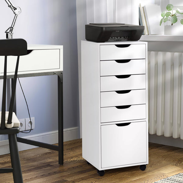 5-Drawer Mobile File Cabinet with Wheels