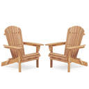 Folding Solid Wood Adirondack Chair with Pre-Assembled Backrest