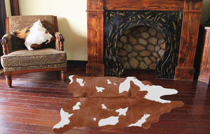 Brown & White Cowhide Area Rug