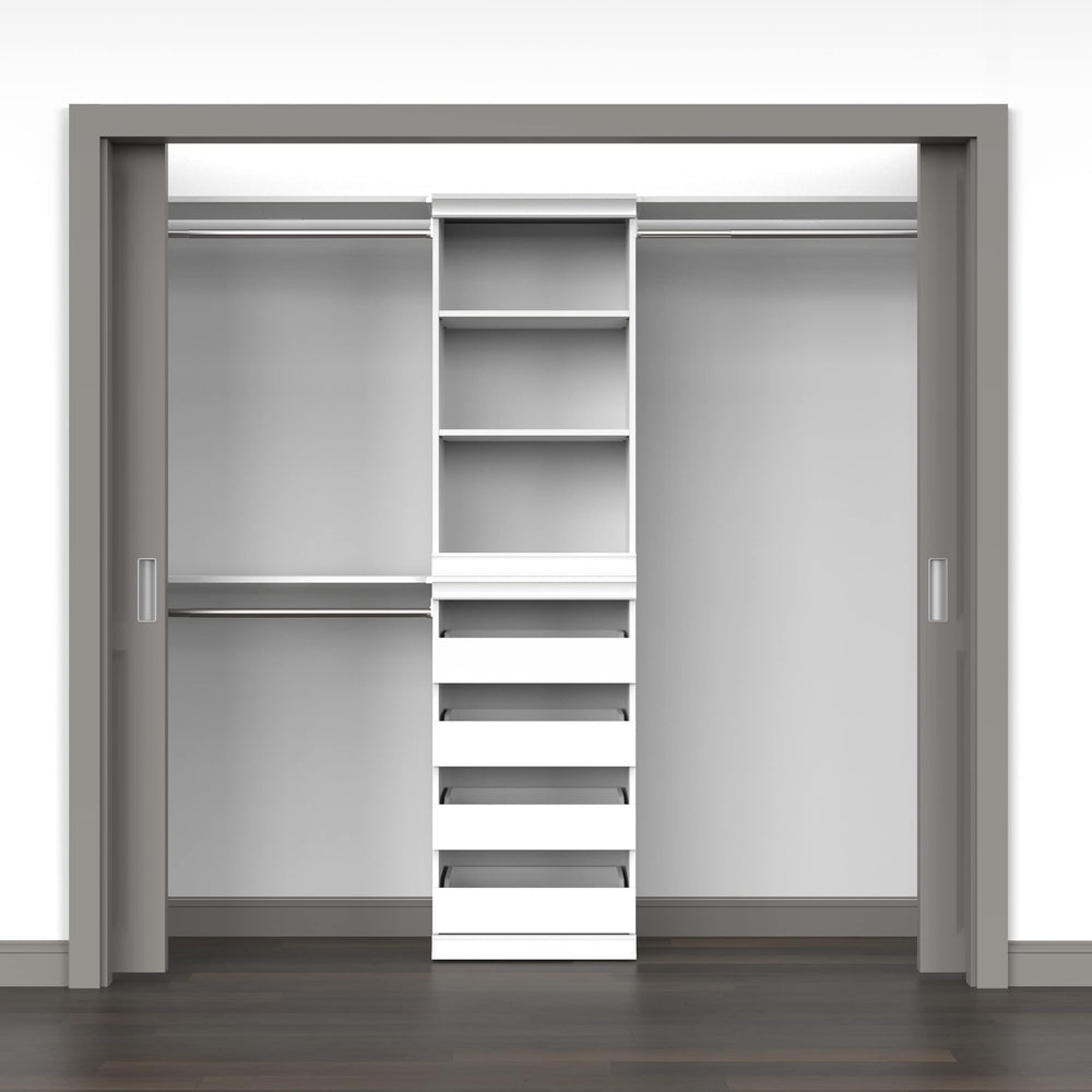 Modular Storage Shelf Unit with 3 Adjustable Shelves