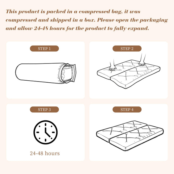 Foldable Futon Mattress with Memory Foam