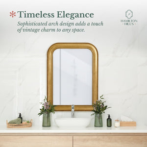 Antique Gold Framed Beveled Wall Mirror