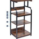 4-Tier Adjustable Printer Stand with Wheels
