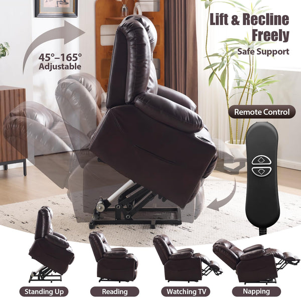 Oversized Power Lift Recliner Chair with Heat & Massage