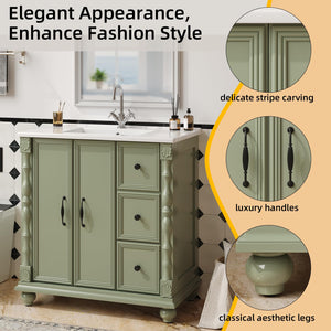 Bathroom Vanity with Sink Combo – Freestanding Floor-Mounted Cabinet