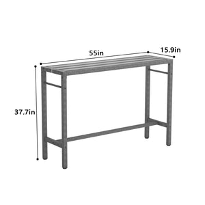 Outdoor Metal Bar Table – High Top Counter Table for Patio, Balcony & Deck