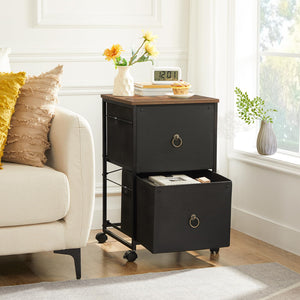 2-Drawer Mobile File Cabinet with Casters