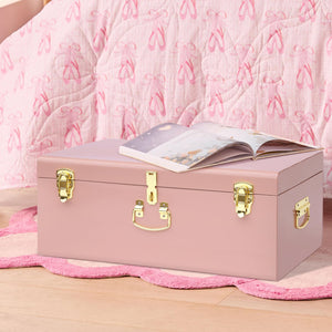 Metal Storage Trunk Set with Locking Clasps