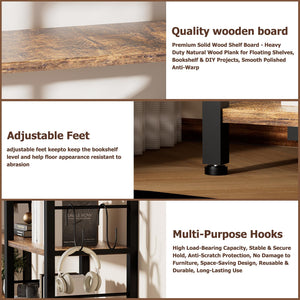 LED Bookshelf with L-Shaped Option – 5 & 6-Tier