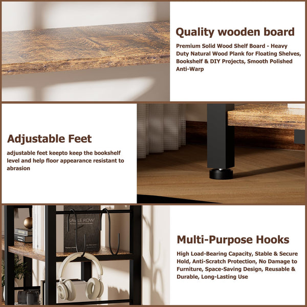 LED Bookshelf with L-Shaped Option – 5 & 6-Tier