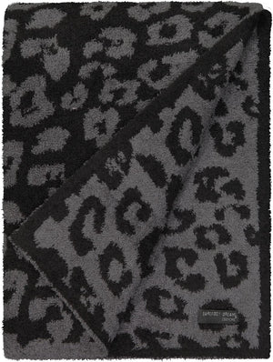 Leopard Print Plush Throw Blanket — Soft Microfiber Knit