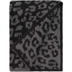 Leopard Print Plush Throw Blanket — Soft Microfiber Knit