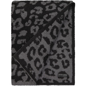 Leopard Print Plush Throw Blanket — Soft Microfiber Knit