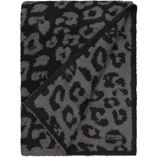 Leopard Print Plush Throw Blanket — Soft Microfiber Knit